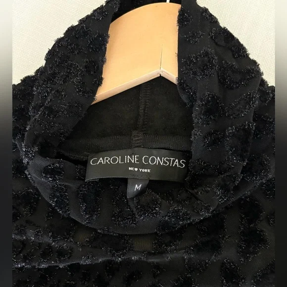 Caroline Constas Black Textured Turtleneck - Picture 5 of 5